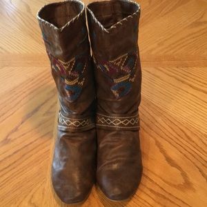SouthWest Style Soft Faux Leather Boots